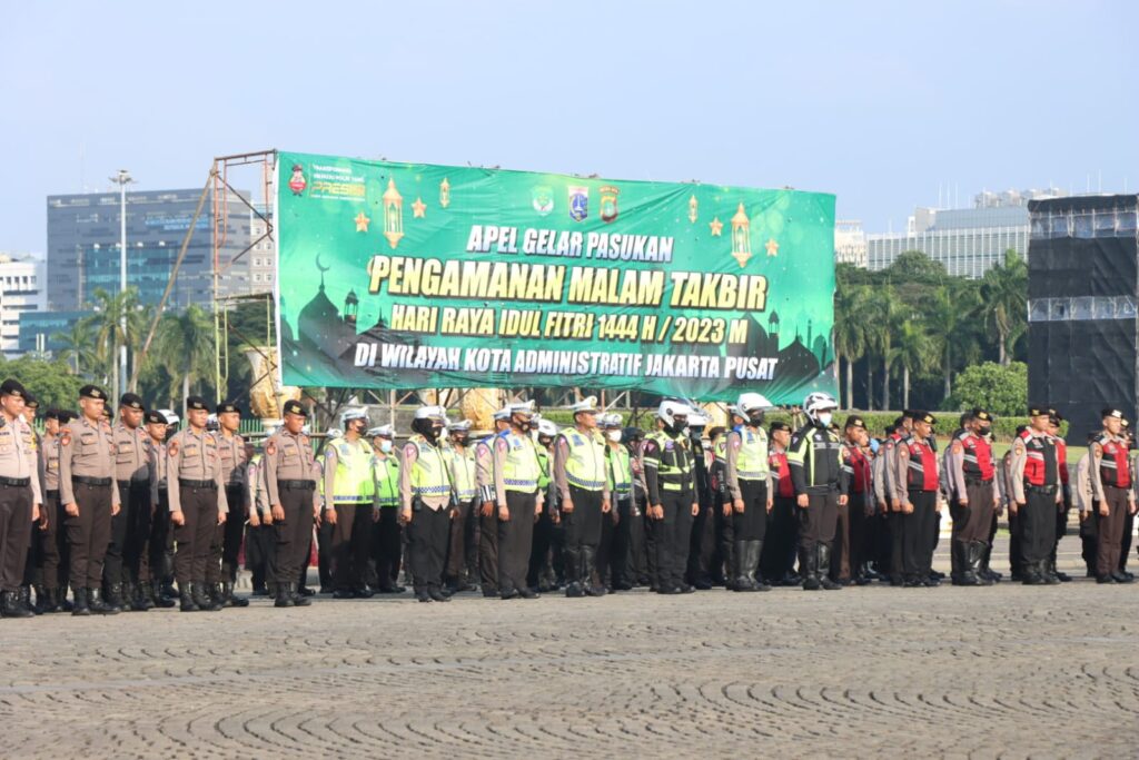 Polres Jakarta Pusat menyiapkan 783 personel untuk membantu pengamanan malam takbiran hingga Hari Raya Idul Fitri 1444 H